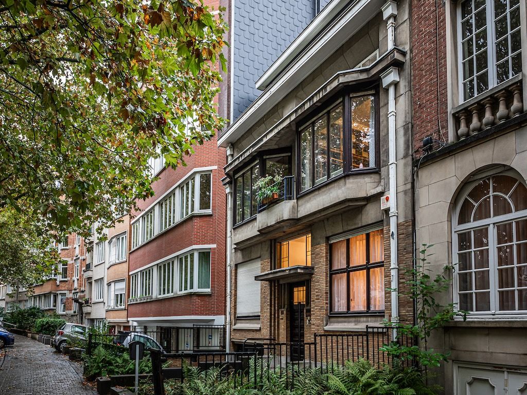 Gevel van Art-deco huis - Avenue Molière Ukkel